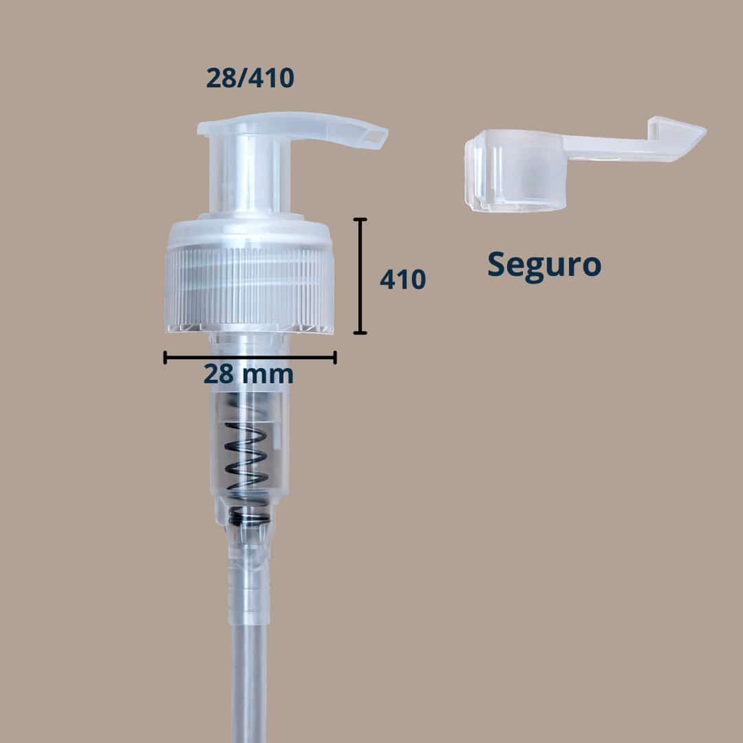 Dispensadora 28_410 traslúcida cierre lateral + seguro