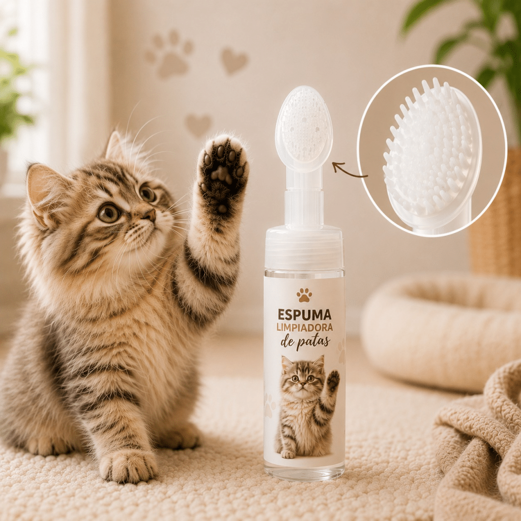 Envase espumero con cepillo para limpieza de patas de mascotas Envase espumero para mascotas con cepillo de silicona Envase foam con cepillo para productos de cuidado de mascotas Envase para espuma limpiadora de patas para perros y gatos